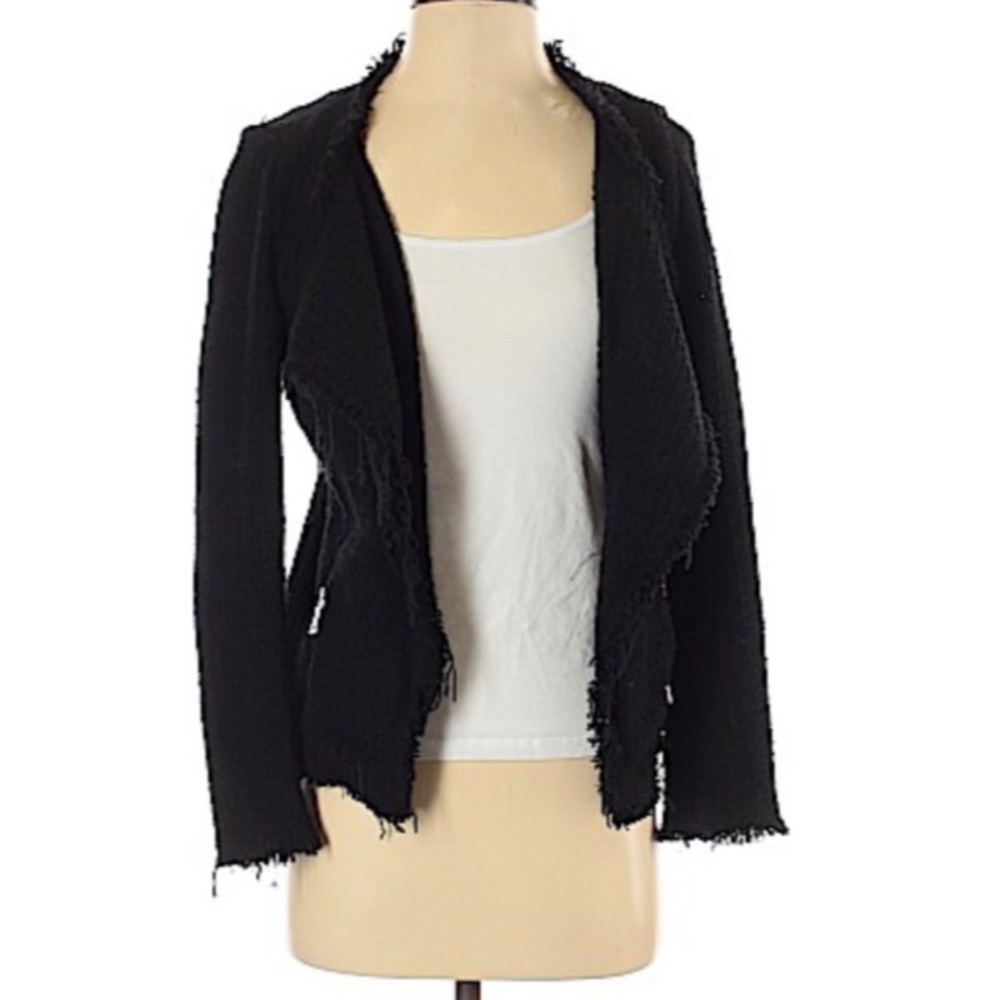 Zara Women’s Black Tweed Open Jacket Size XS